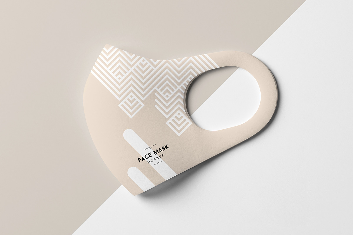 Face Mask Mock-up 3, a Mask Mockup by Yogurt86 (Photo 2 of 12)