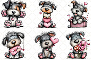 Whimsical Valentine Dog Clipart, an Illustration by Black Bird Studio (Thumbnail 4 of 6)