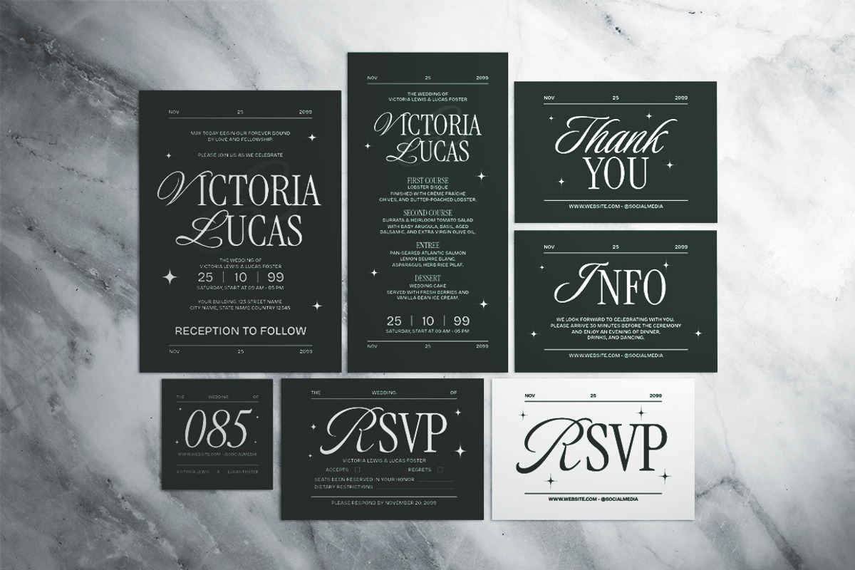Green & White Minimalist Wedding, an Invitation Template by The Good Store (Photo 1 of 4)