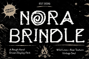 Nora Brindle Distressed Display Font
