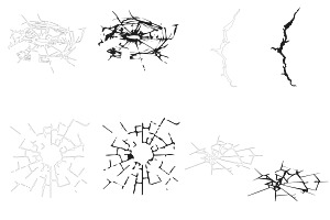 Floor & Wall Cracks Set 1 Procreate