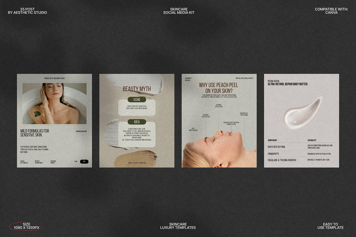 Clean Skincare Instagram Templates preview 6