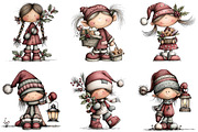 Whimsical Elf Clipart, an Illustration by DreamArtGraphic (Thumbnail 4 of 6)