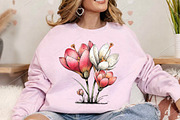 Whimsical Flowers Spring Clipart PNG, an Illustration by Canvas Craft (Thumbnail 4 of 7)