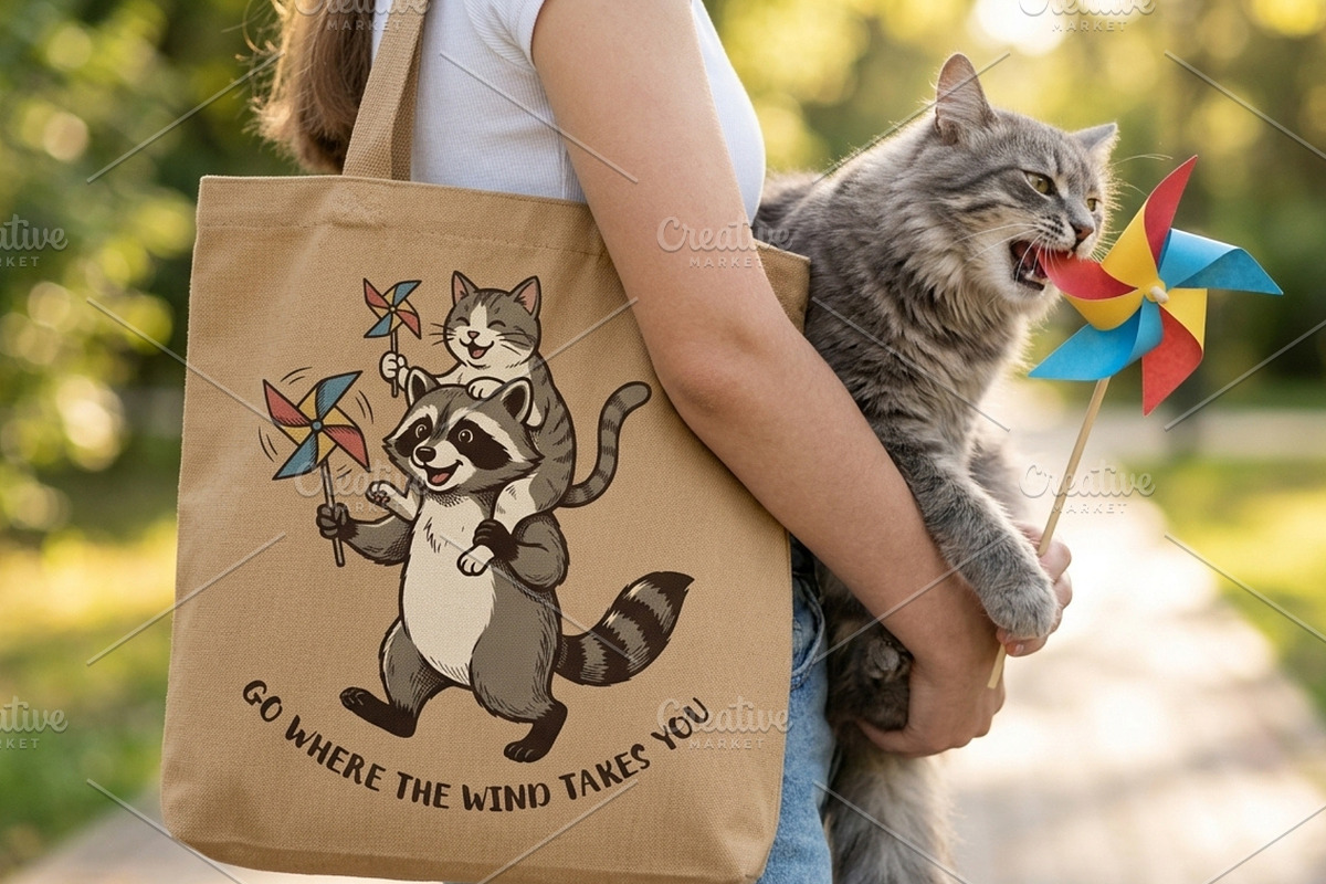 Go Where The Wind Takes You, an Animal Illustration by Vectorlina (Photo 3 of 4)