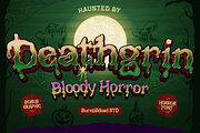 Deathgrin, a Serif Font by Burntilldead (Thumbnail 1 of 11)