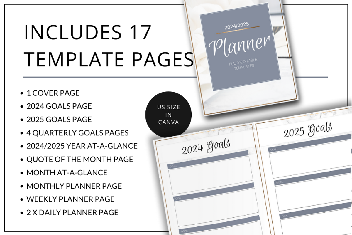 Planner Canva - Modern Gold, a Stationery Template by Lady Boss Studio (Photo 8 of 8)