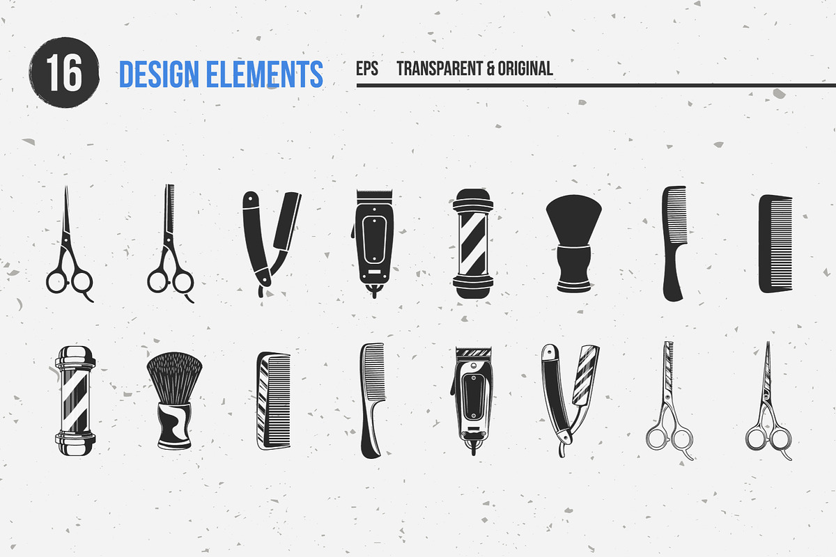 Barbershop logo set, a Branding & Logo Template by DenysHolovatiuk (Photo 6 of 10)