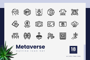 Metaverse Outline Icons, an Outline Icon by Zeer Graphic
