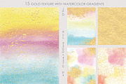 Pastel Watercolor & Gold Textures, a Texture Graphic by InstaDesignPro (Thumbnail 4 of 12)