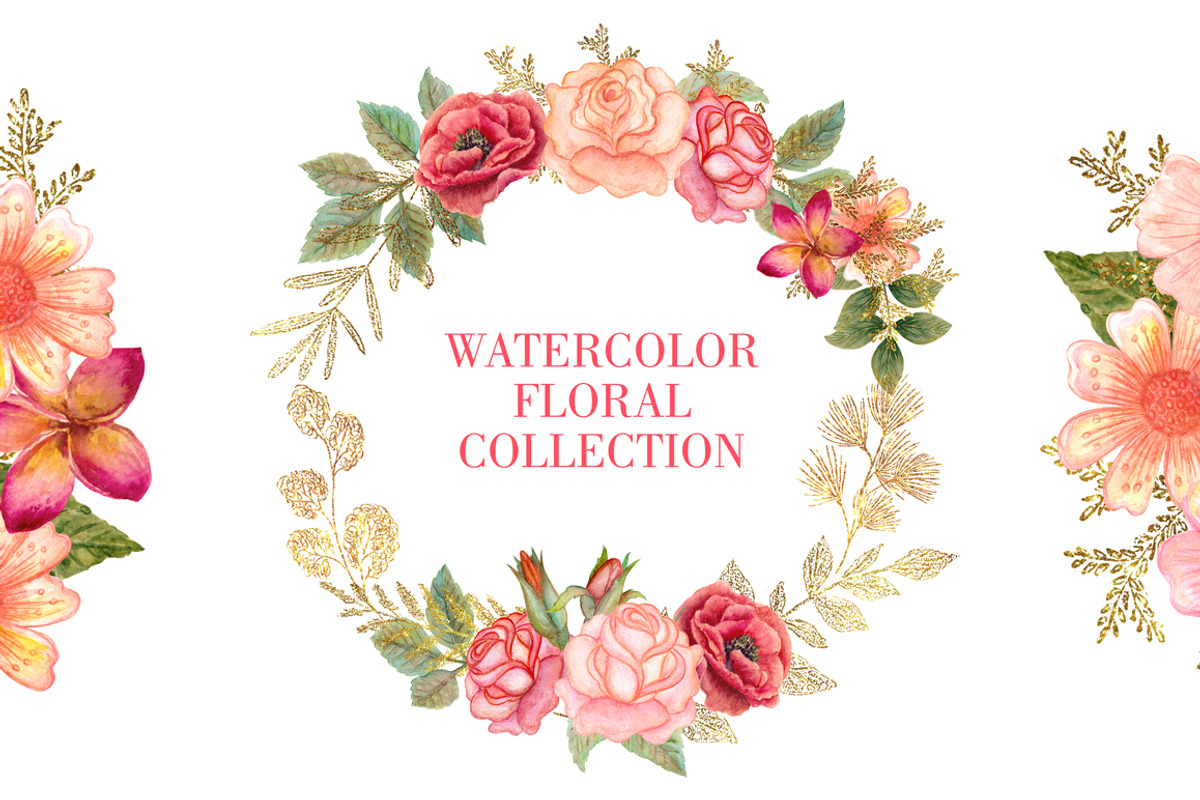 Watercolor floral collection, an Illustration by antuanetto (Photo 1 of 3)