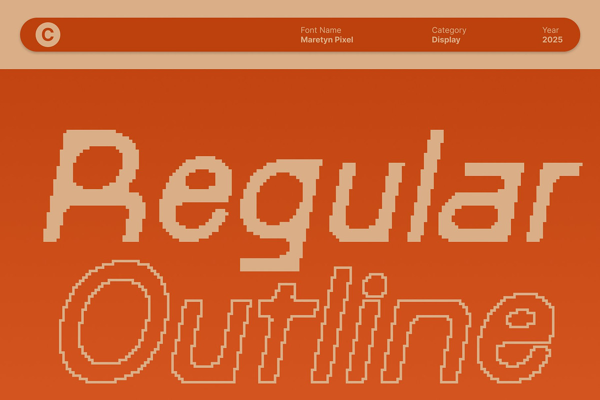 Maretyn Pixel, a Sans Serif Font by Craft Supply Co. (Photo 5 of 8)
