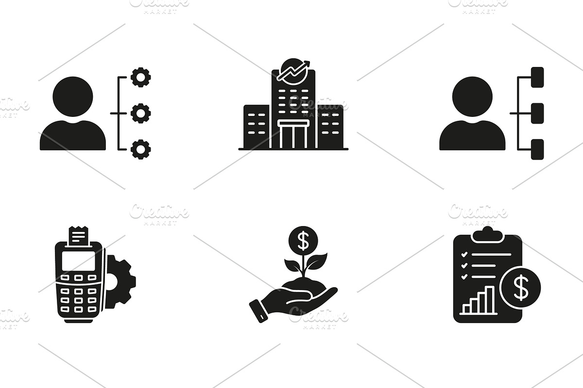 Finance Investment Strategy Icons, a Finance Illustration by Gentle Studio