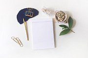 Flatlay arrangement with writing pad, a Photo by Yolo Berlin (Thumbnail 1 of 2)