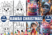 Kawaii Christmas Coloring Book, an Animal Illustration by Design Home (Thumbnail 1 of 3)
