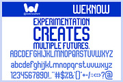 Scifi Experimental Font, a Sans Serif Font by weknow (Thumbnail 2 of 8)