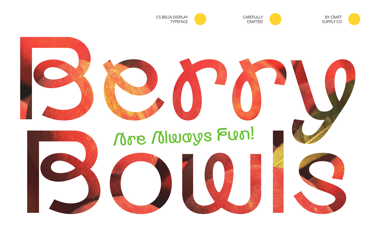 CS Belia – Display Sans Serif Font, a Sans Serif Font by Craft Supply Co. (Photo 3 of 8)