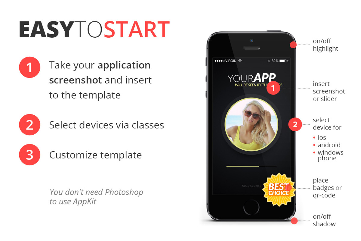 AppKit – Landing Page For Mobile App, a Bootstrap Template by ArtRow Team (Photo 2 of 5)