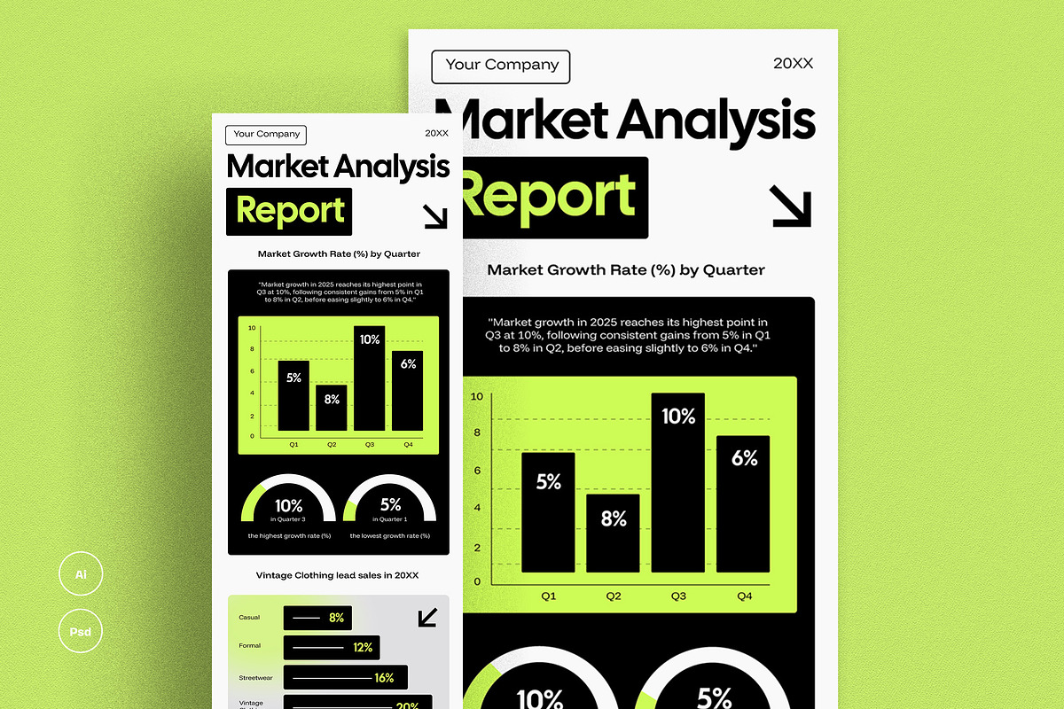 Market Analysis Report Infographic, a Templates & Theme by graphicook (Photo 1 of 3)