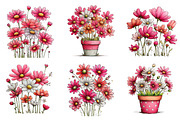 Spring daisy flower clipart, an Illustration by SinaCreation (Thumbnail 4 of 11)