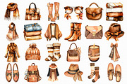Watercolor Fall Fashion Clipart, an Illustration by Libby Wishes (Thumbnail 2 of 5)