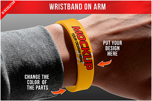 Wristband On Arm Mockup PSD, a Product Mockup by Bruno's Shop