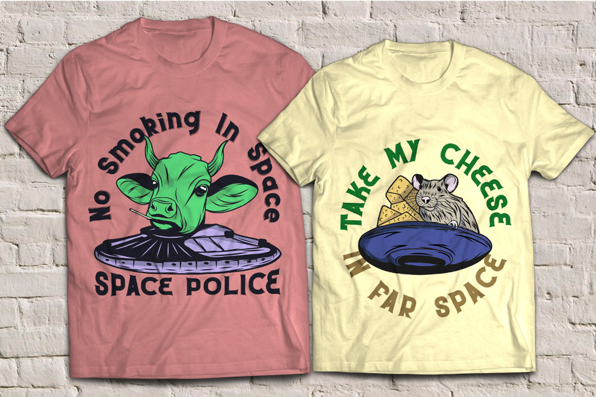 Space Geeks + 4 t-shirt designs, a Font by Heather_insane (Photo 6 of 6)