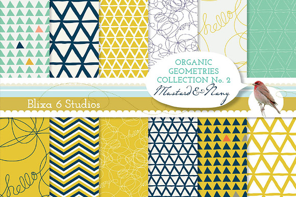 Organic Geometry Digital Papers No.2 preview 4