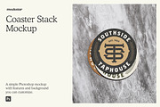 Coaster Stack mockup, a Cups & Container Mockup by mockstar (Thumbnail 1 of 6)