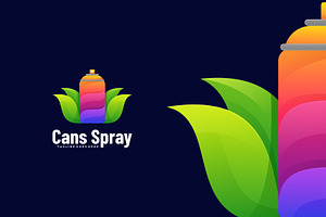 Cans Spray Colorful Logo