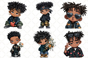 Valentine Holiday Black Boy Clipart, an Illustration by Black Bird Studio (Thumbnail 4 of 6)