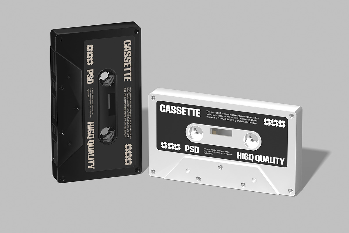 Cassette Mockup, a Merchandise Mockup by Permadi Creative (Photo 4 of 5)