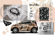 Safari Mood elements & patterns, an Animal Illustration by Polanika (Thumbnail 4 of 8)
