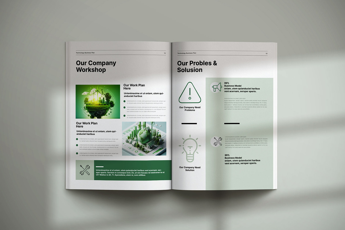 Technology Business Plan Template, a Brochure Template by Creative-Work (Photo 4 of 8)
