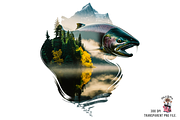 Salmon Forest PNG Bundle, a Graphic by Rina Akther (Thumbnail 7 of 11)