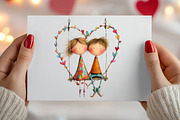Whimsical Valentine's Day Couple, an Illustration by Canvas Craft (Thumbnail 4 of 6)