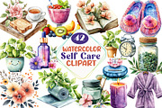 Watercolor Self Care Clipart Bundle, an Illustration by DreamCafeArt (Thumbnail 1 of 5)