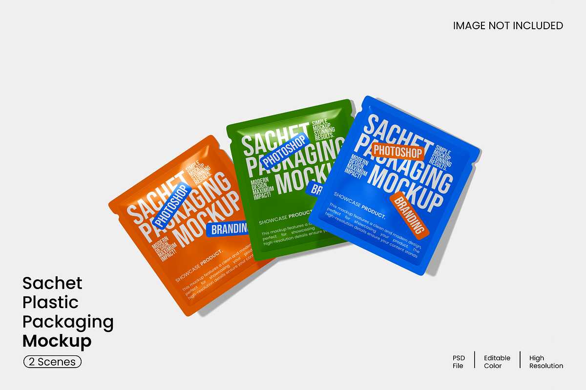 Sachet Mockup, a Packaging Mockup by Unerispace (Photo 1 of 4)