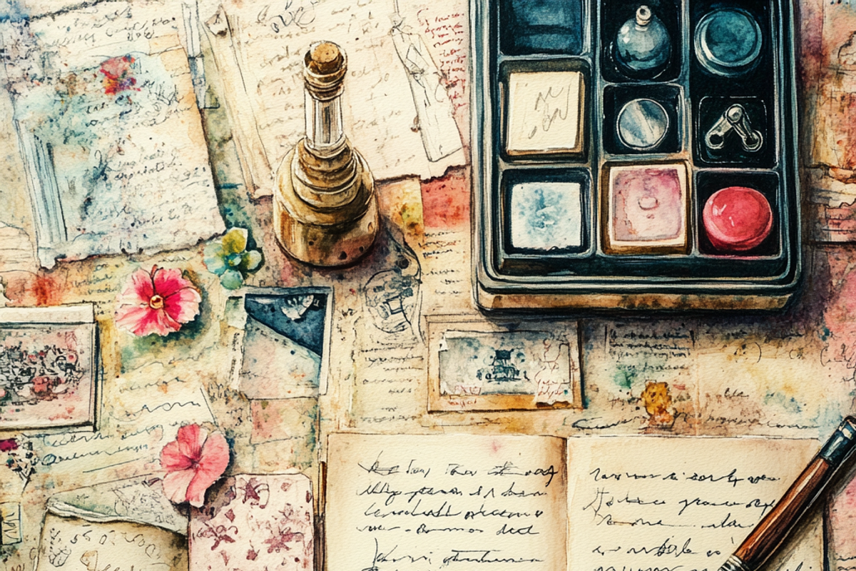 Artistic Notion Workspace Junk Paper, a Background Graphic by Printable Treasure (Photo 7 of 8)