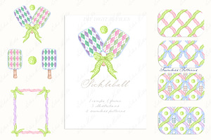 Pickleball Watercolor clipart DIY, an Illustration by LABFcreations
