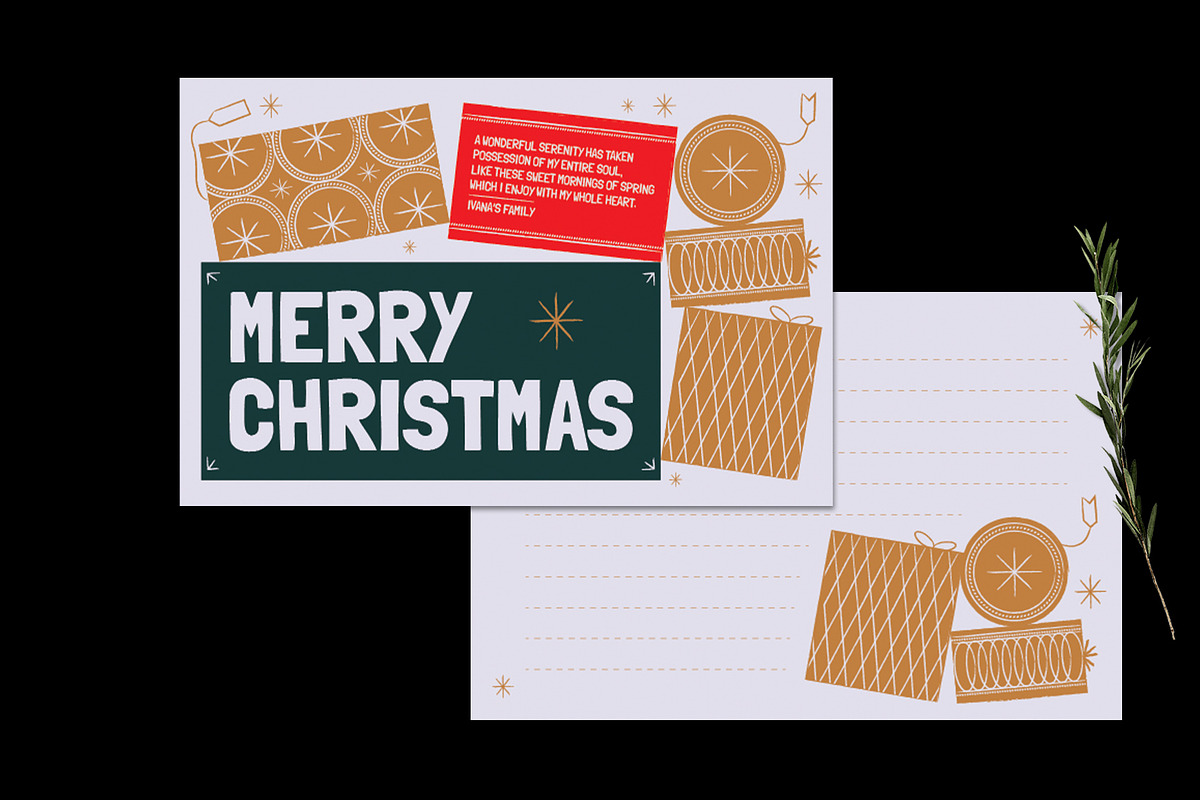 Merry Christmas Greeting Card, a Card Template by Neermana (Photo 2 of 4)