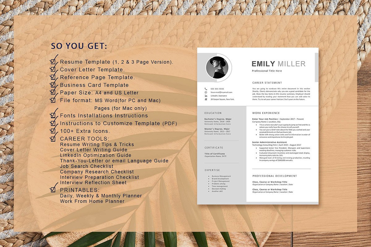 Modern Resume Template, a Resume Template by VictoriousVita (Photo 7 of 8)