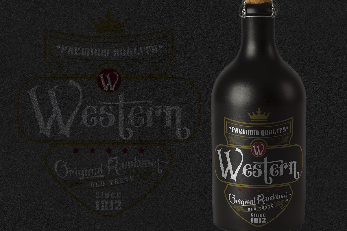 Justile + Extra Logos Template, a Blackletter Font by McJer.Studio (Photo 9 of 11)
