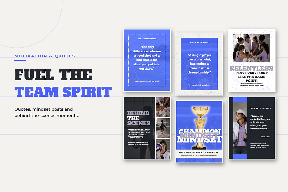 Volleyball Instagram Social Media, a Marketing Template by Daring Digies (Photo 6 of 10)