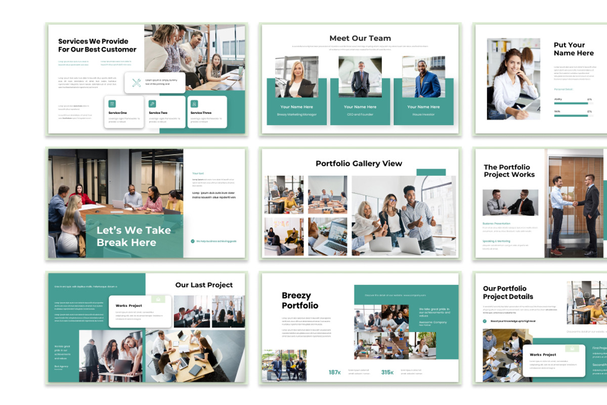 Breezy Business Presentation Temp, a Presentation Template by Analogous Temp (Photo 3 of 5)