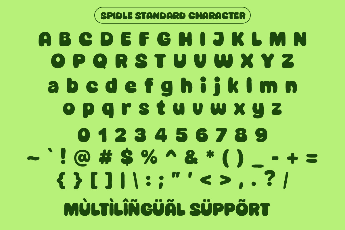Spidle - Playful Fun Display Font, a Sans Serif Font by Afkari Studio (Photo 5 of 10)