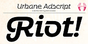 Urbane Adscript, a Script Font by Device (Thumbnail 5 of 7)