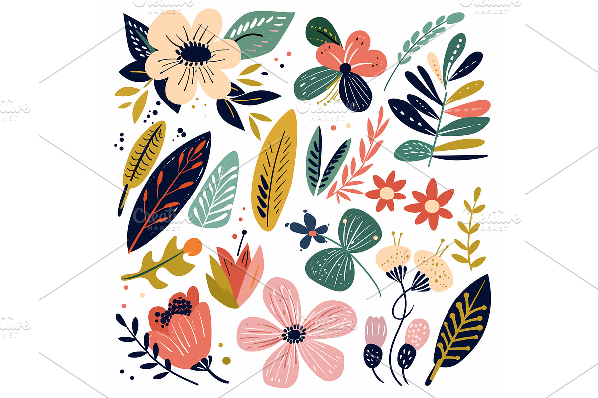 Floral pattern featuring colorful, an Illustration by Vectorstockersland