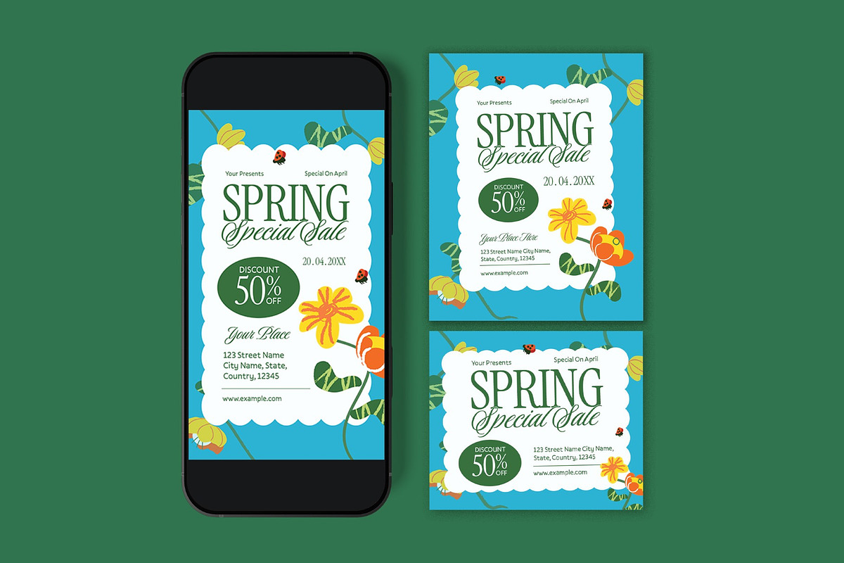 Spring Special Sale Flyer, a Flyer Template by graphicook (Photo 3 of 3)