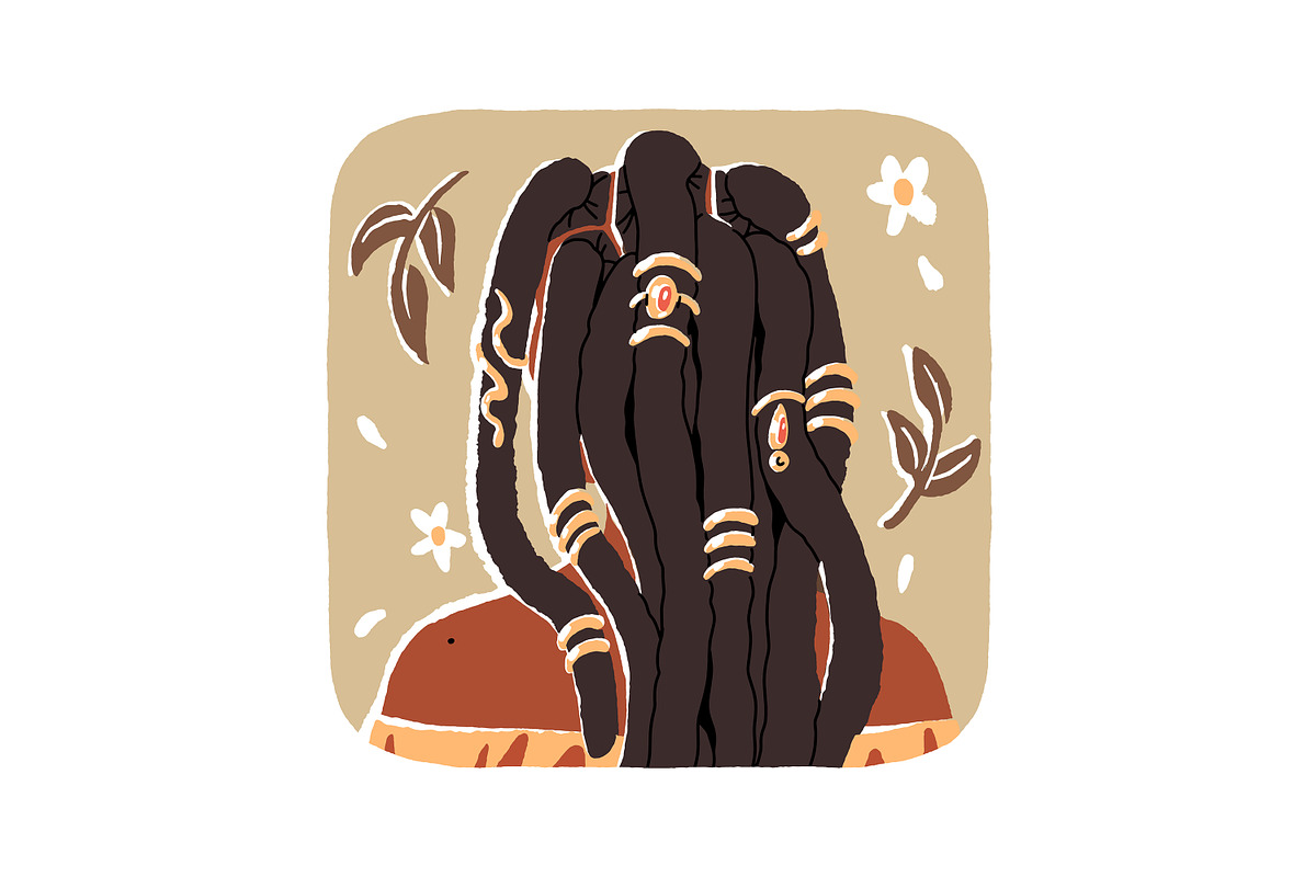 Fashion women hairstyles back view, a Person Illustration by PaperTrident (Photo 7 of 11)